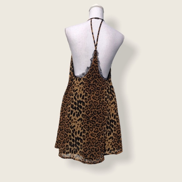 Cotton Candy Dresses & Skirts - Leopard print and lace slip dress